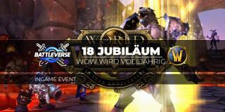 Teaserbild für WoW wird volljährig: Hol dir Beute und XP-Buff zum 18. Geburtstag